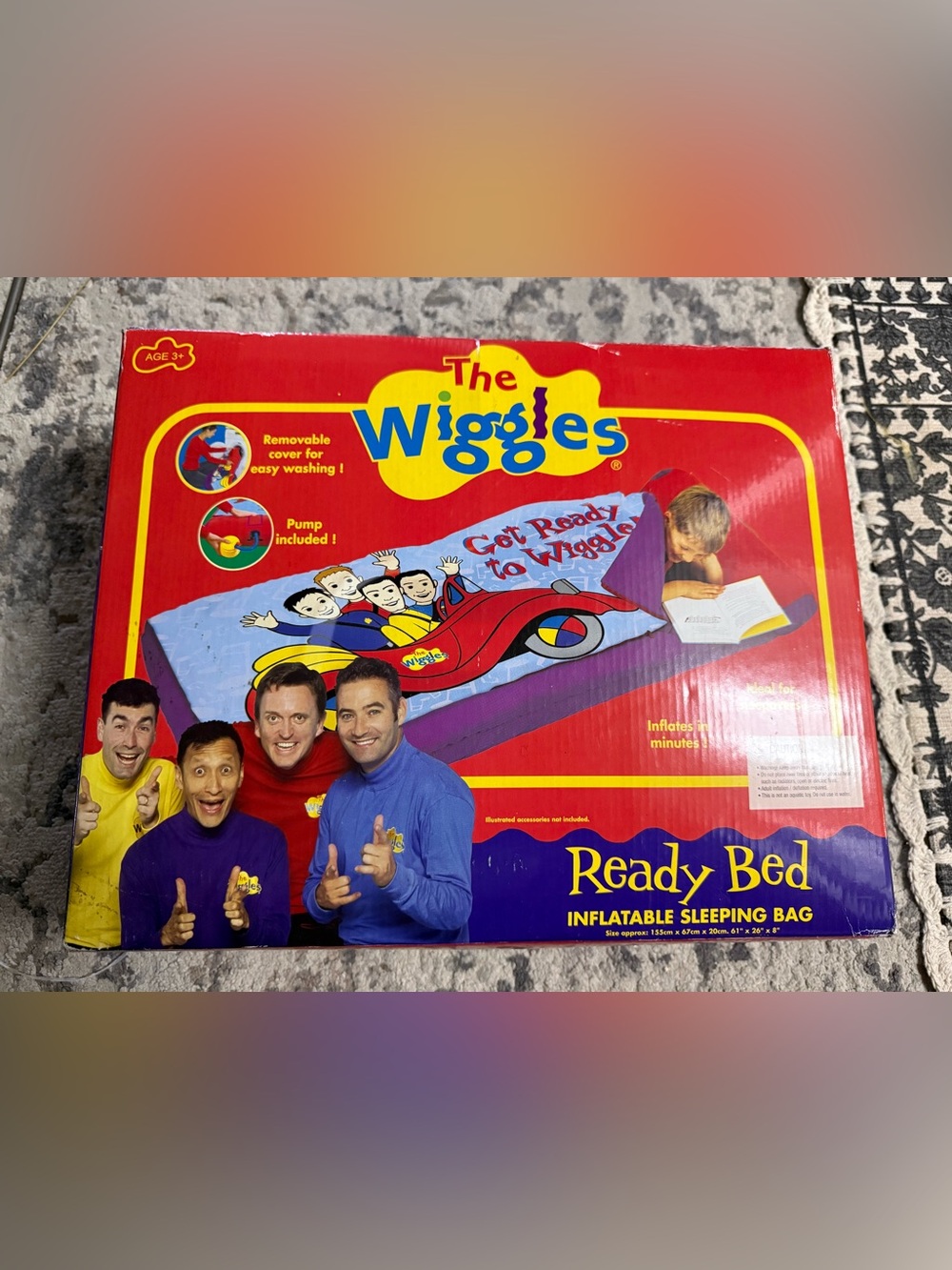 The Wiggles 2002 Ready Bed Inflatable Sleeping Bag Original Cast